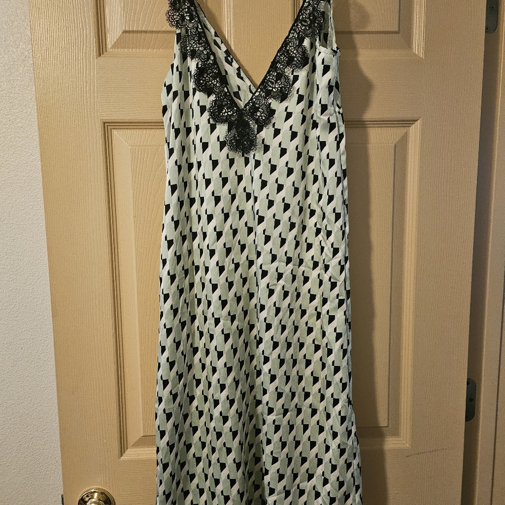 FURTURE COLLECTIVE  KAHLANA BARFIELD BROWN  Women Slip Dress L Green XS